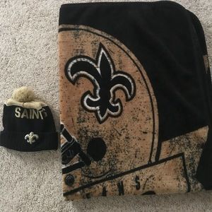 Saints hasn’t and fleece throw